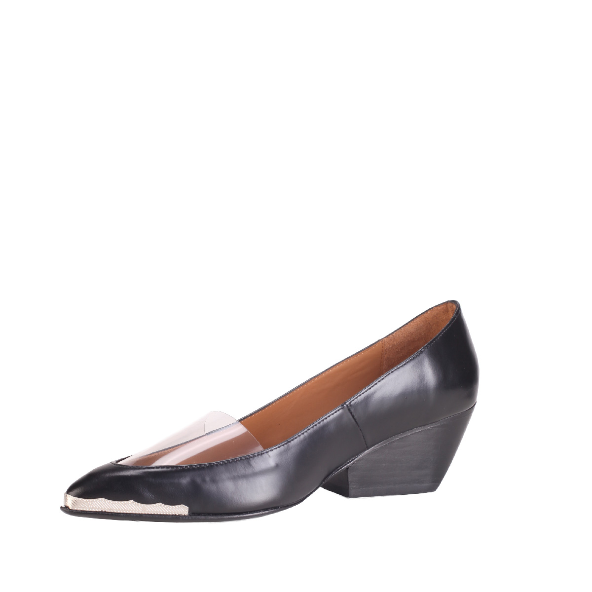 Toga Pulla black leather pumps woman