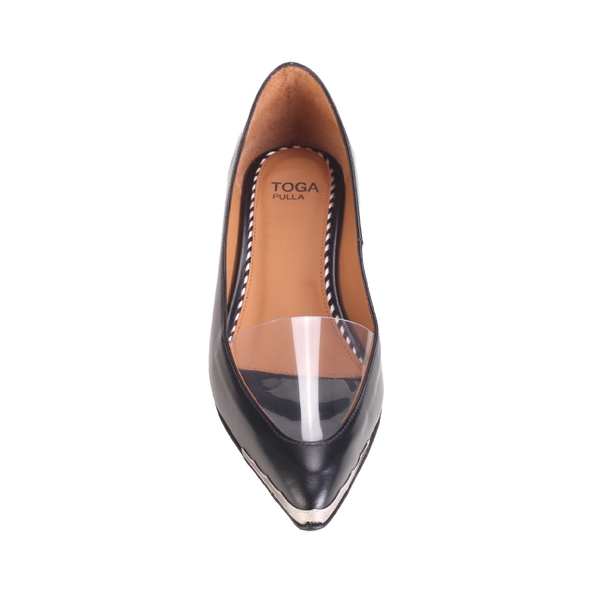 Toga Pulla black leather pumps woman
