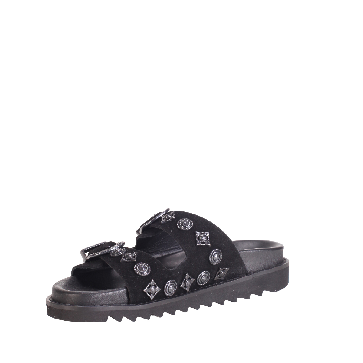  Toga Pulla AJ844 all black suede sandals 