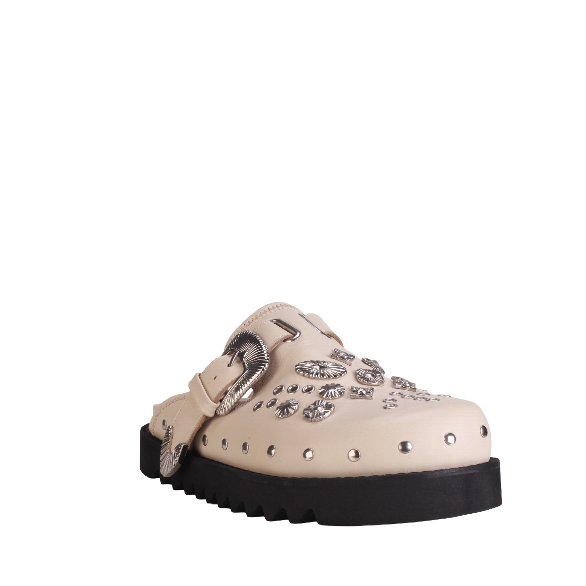  Toga Virilis AJ1066 off white leather slippers 