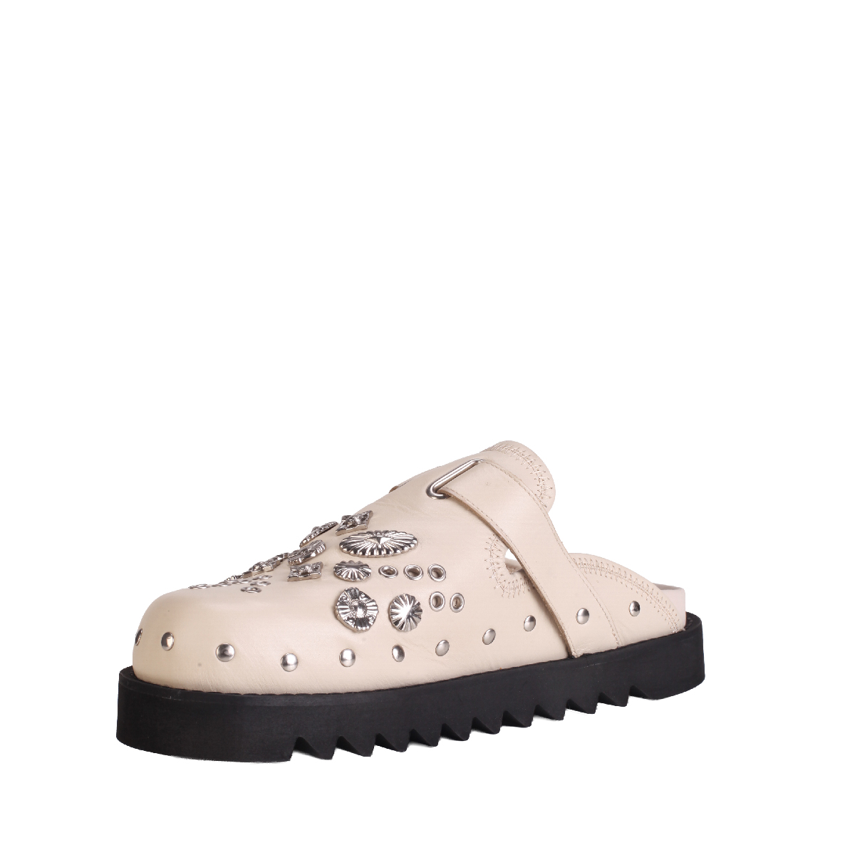  Toga Virilis AJ1066 off white leather slippers 