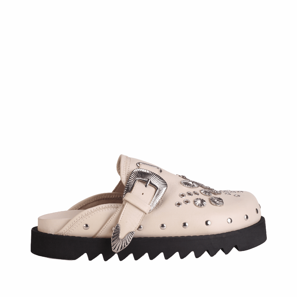  Toga Virilis AJ1066 off white leather slippers