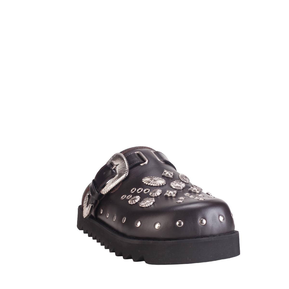  AJ1066 Leather Slippers Brown men 