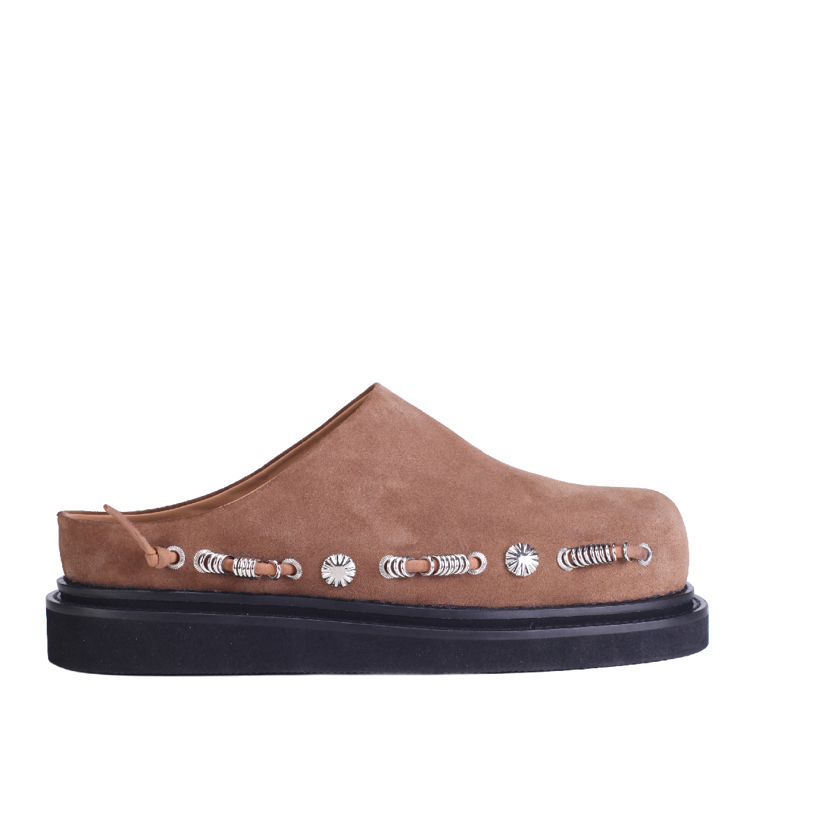 AJ1387 suede slippers tan men 