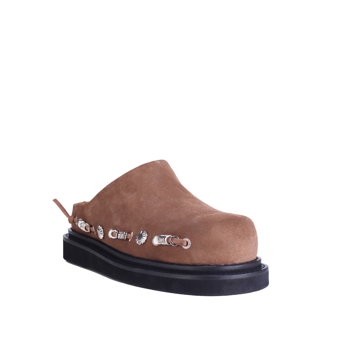  AJ1387 suede slippers tan men 