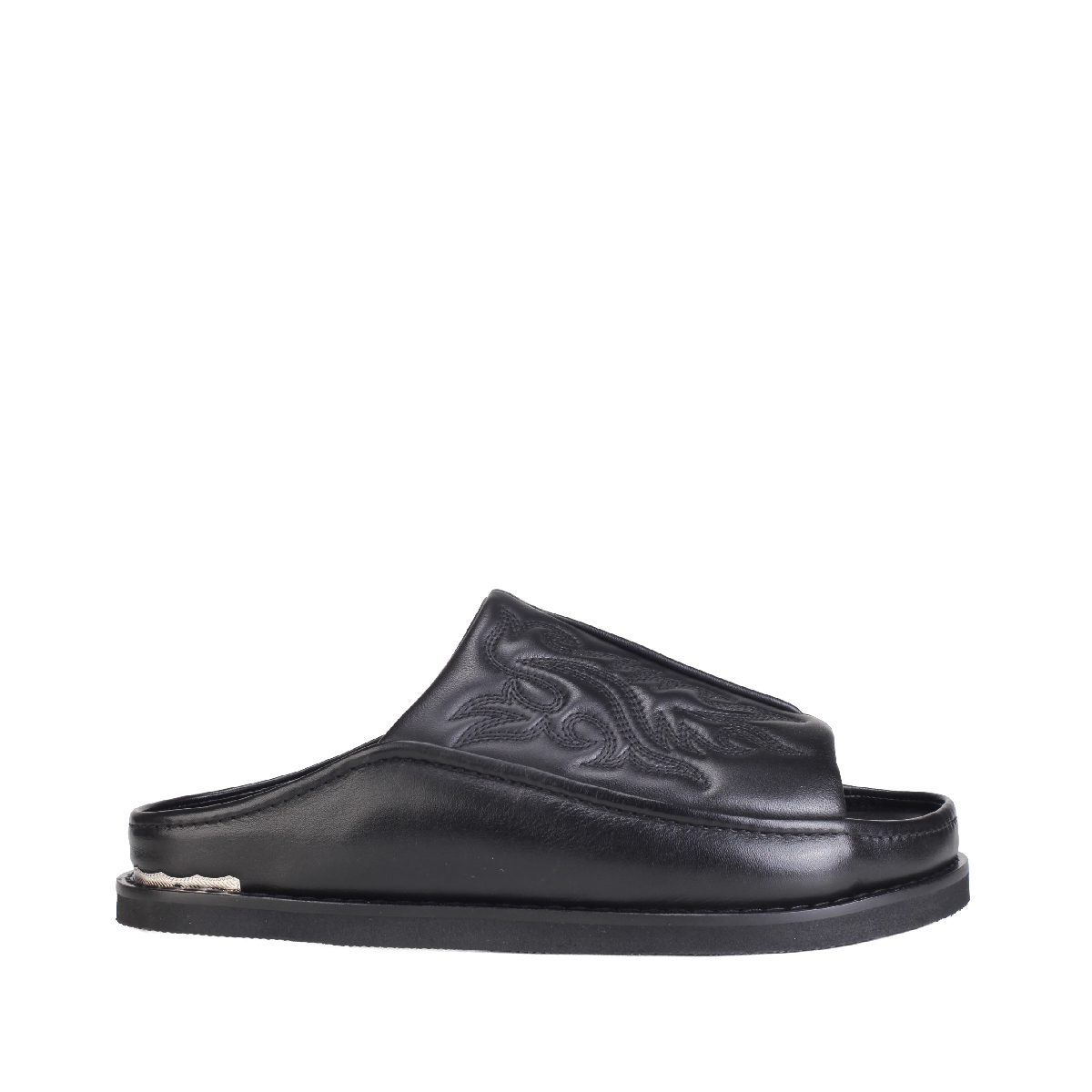 AJ1388 leather sandals black men 