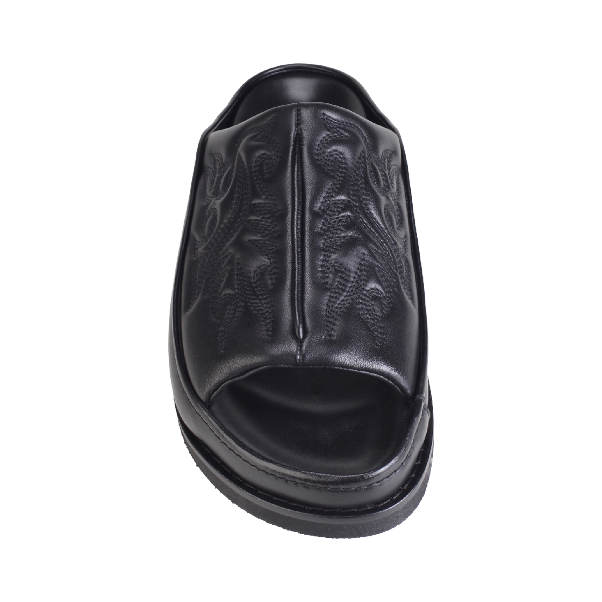  AJ1388 leather sandals black men 