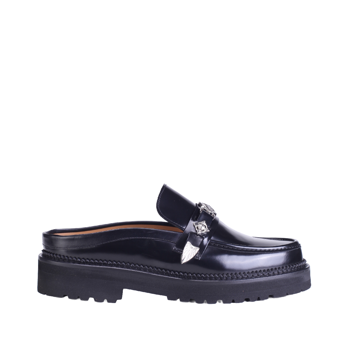 AJ1389 leather sandal men black 