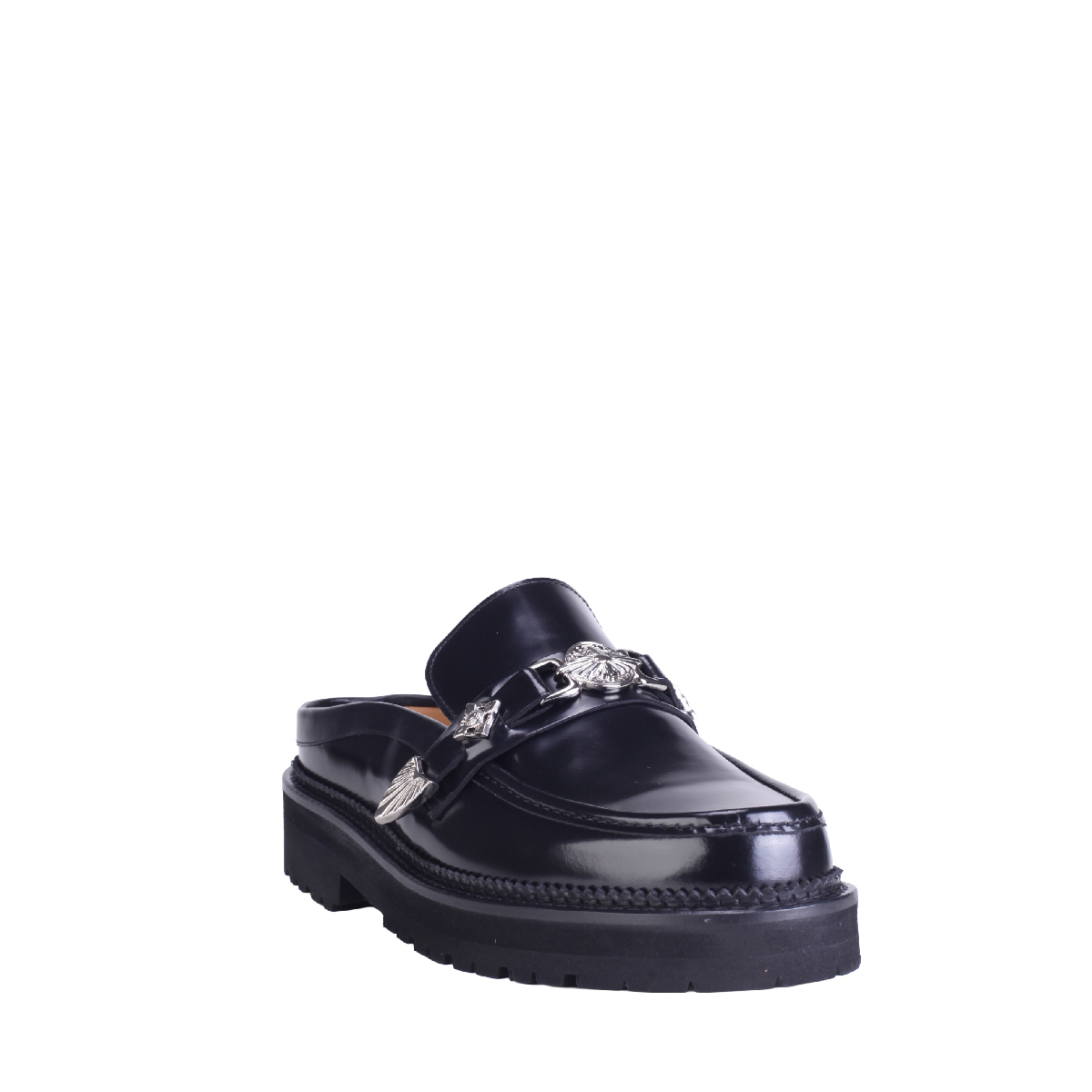  AJ1389 leather sandal men black 