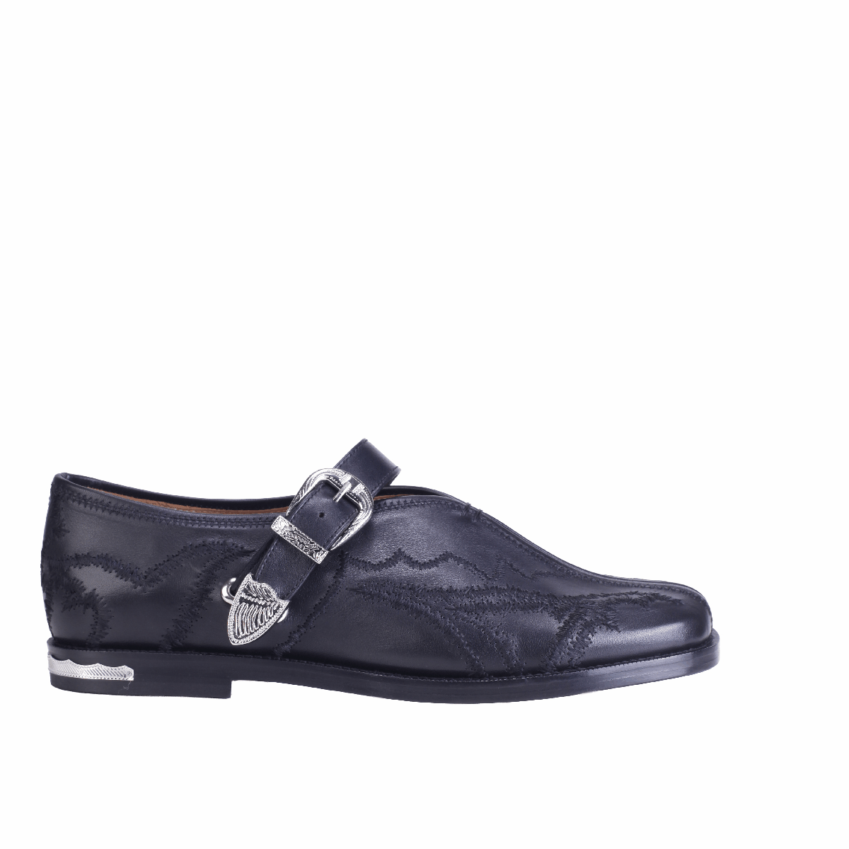  AJ1392 leather loafer black men