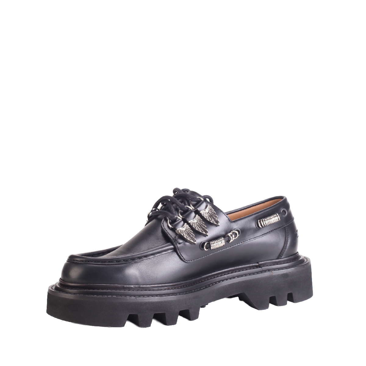  Toga Virilis AJ1431 Black leather lace up shoes man 