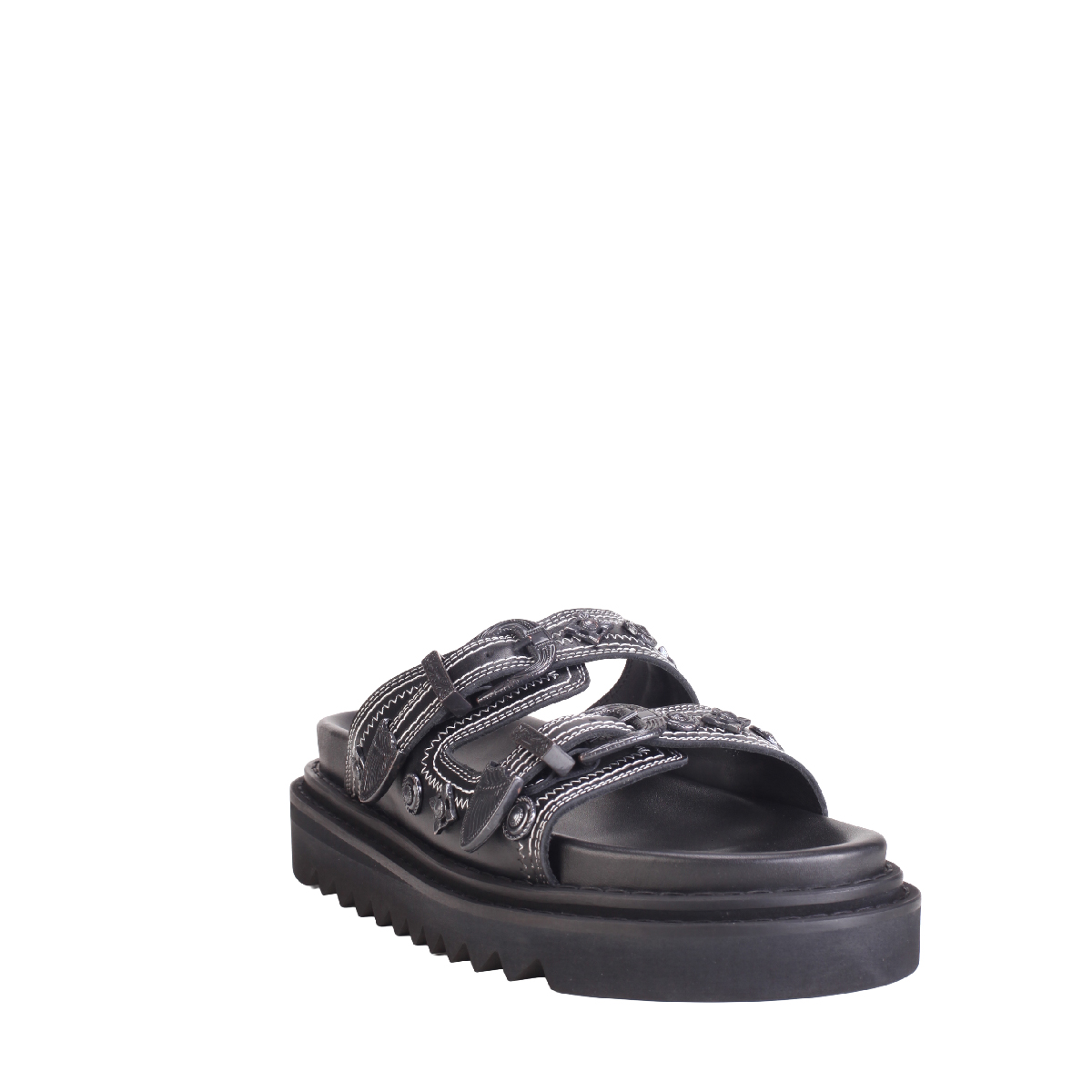  Toga Virilis AJ1432 black leather sandals man 