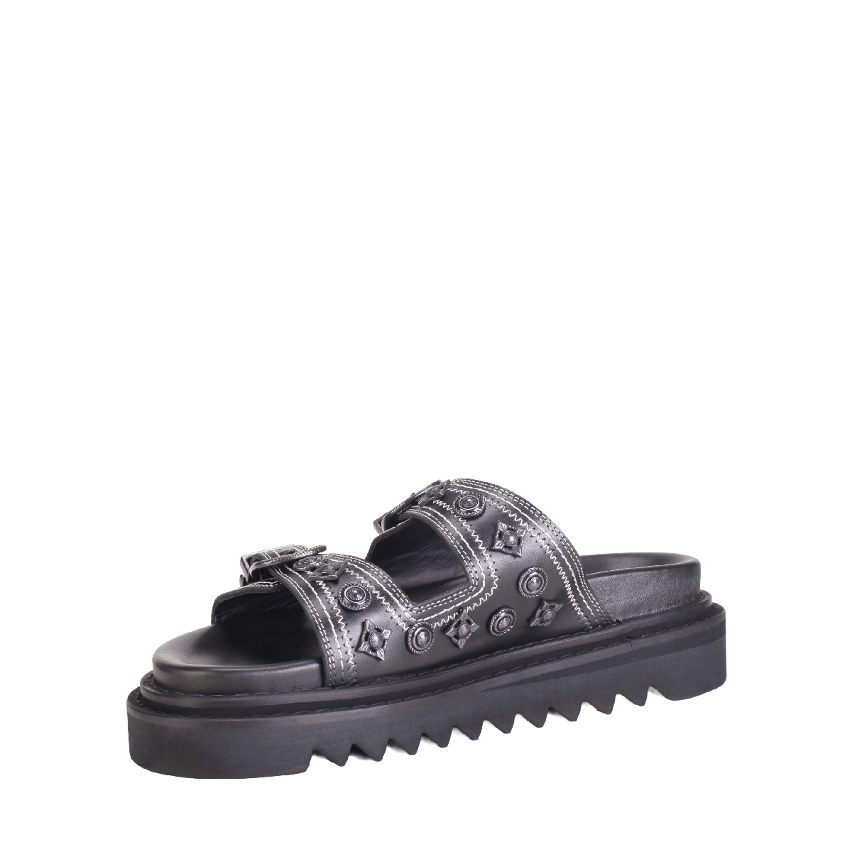  Toga Virilis AJ1432 black leather sandals man 