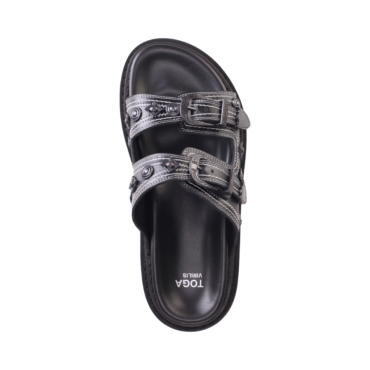  Toga Virilis AJ1432 black leather sandals man 