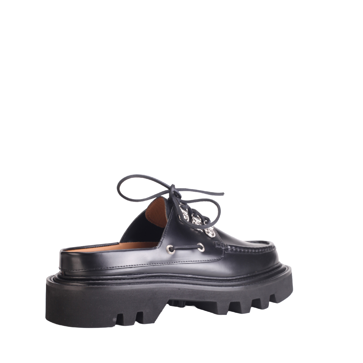  Toga virilis aj1487 black leather mule sandal man 