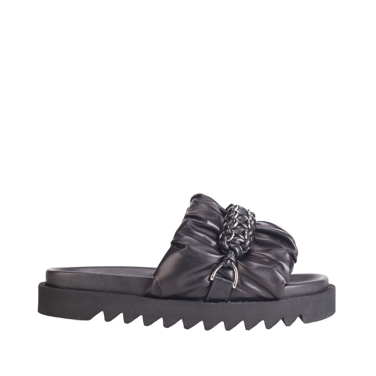 Toga virilis aj1488 black leather sandal man 