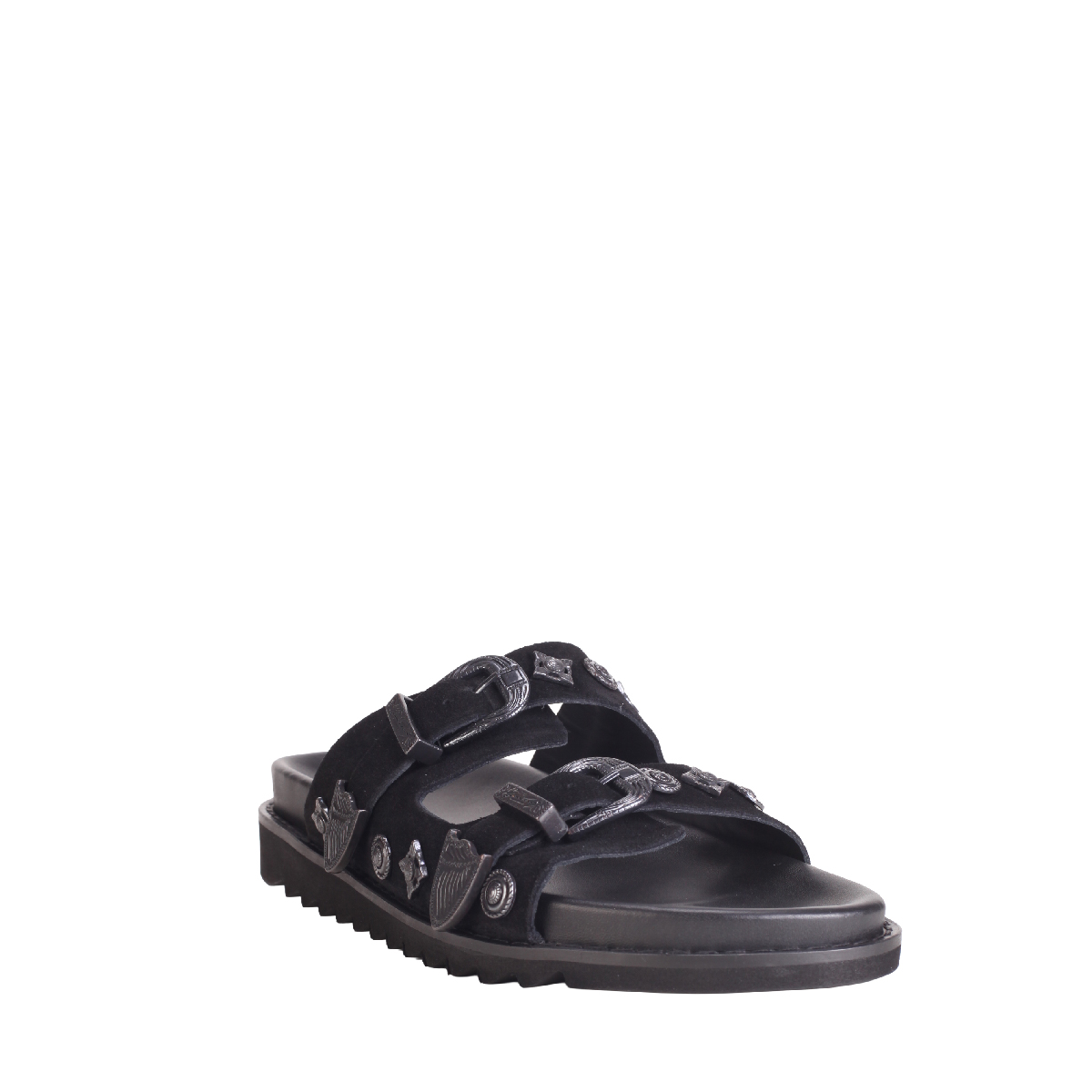  Toga Virilis AJ830 all black suede sandals 