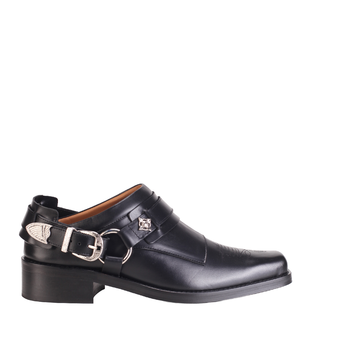 AJ910 Leather shoes black men 