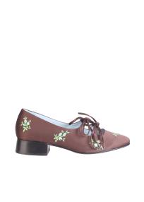 Nicole Saldaña pumps brown flower women 