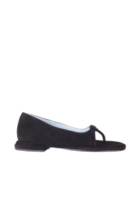 Nicole Saldaña sandals black suede women 