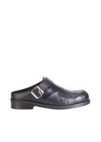Stefan Cooke black leather mule shoes man 