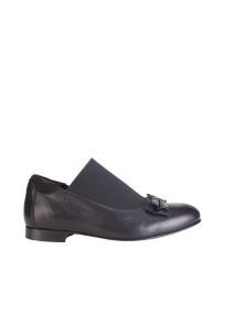 Stefan cooke elastic shoe black leather woman