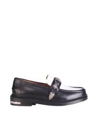 Toga Pulla AJ1041 black white leather loafer women 