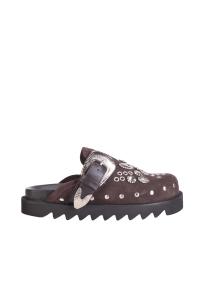 Toga Pulla AJ1058 brown suede clogs 