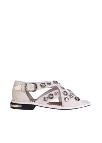 Toga Pulla AJ1270 white suede sandals 