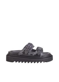 Toga Pulla AJ1432 Black leather sandals woman 