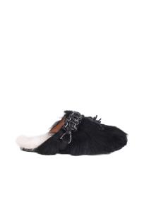 Toga Pulla AJ1440 black white fur mule woman 