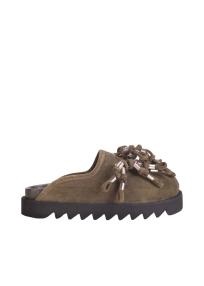 Toga Pulla AJ1443 green suede sandal woman 