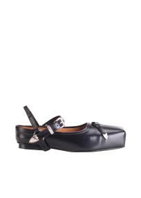 Toga Pulla AJ1051 strap mules black leather woman