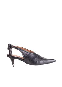 Toga Pulla aj1457 heel mule black leather woman 