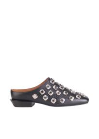 Toga Pulla Studded mule black leather woman