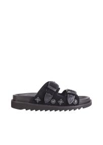 Toga Pulla AJ844 all black suede sandals 