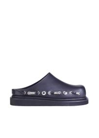 AJ1387 leather slippers men black 