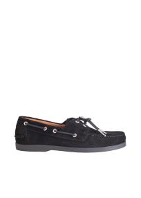 Toga virilis aj1486 black suede boat shoes man 
